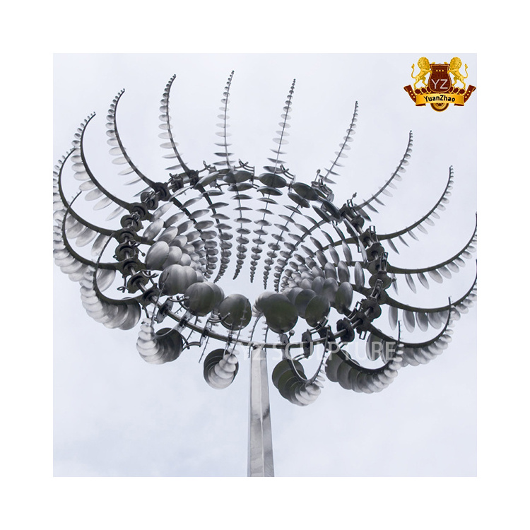 Custom Modern Outdoor Magic Metal Windmill Kinetic Metal Wind Spinners Stainless Steel Garden Kinetic Wind sculpture For Sale