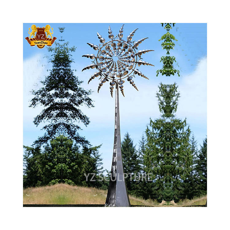 Wholesale Perpetual Motion Metal Art Garden Kinetic Wind Sculpture Outdoor Garden Stainless Steel Kinetic Sculpture