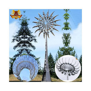 Wholesale Perpetual Motion Metal Art Garden Kinetic Wind Sculpture Outdoor Garden Stainless Steel Kinetic Sculpture