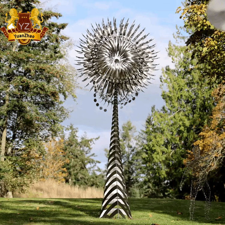 Modern Outdoor Decor Kinetic Art Garden Sculpture Large Metal Stainless Steel Garden Kinetic Wind Sculpture Prices