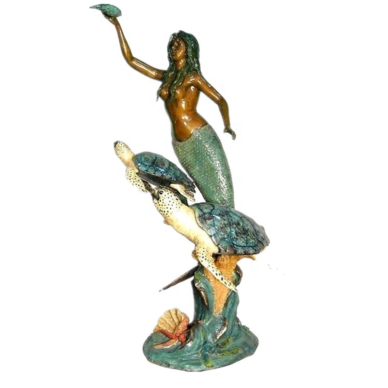 outdoor life size bronze mermaid statue for sale