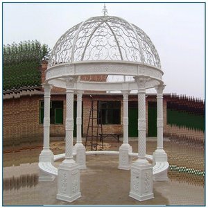 Garden decorative wrought iron dome metal iron gazebo for outdoor garden decoration