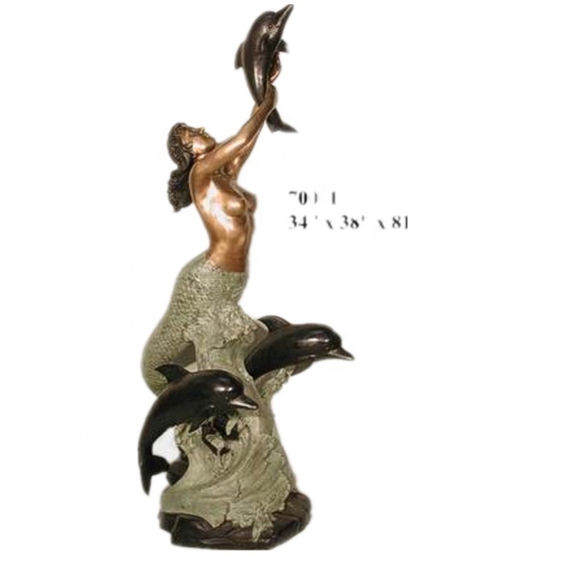 outdoor life size bronze mermaid statue for sale