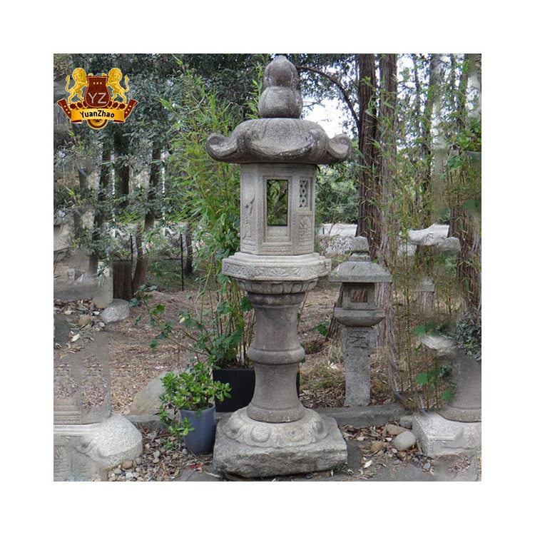 Wholesale Custom Outdoor Stone Garden Product Granite Marble Stone Lanterns Japanese Garden Stone Lanterns