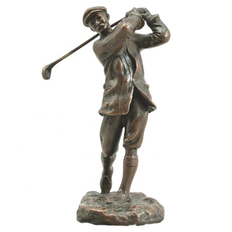 Life size casting bronze golf man statue for sale