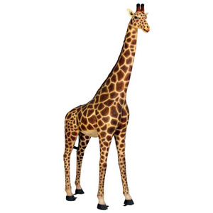 Outdoor theme park decoration  life size Fiberglass giraffe statue for sale