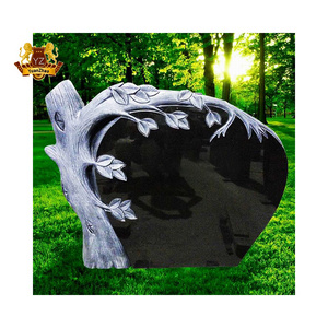 Custom Design Grave Stone Headstones And Monuments Black Granite Marble Carved Tree Shaped Headstone Tombstone Prices