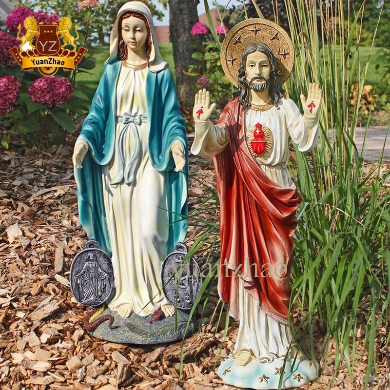 Our lady of lourdes blessed virgin mother mary catholic large grotto outdoor garden resin statue