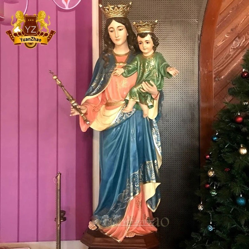 Our lady of lourdes blessed virgin mother mary catholic large grotto outdoor garden resin statue