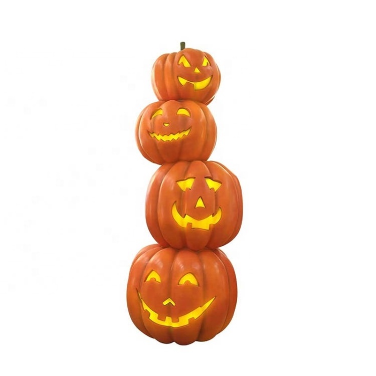 Halloween Decoration Fiberglass Pumpkin Sculpture for Sale Large Resin Pumpkin Sculpture