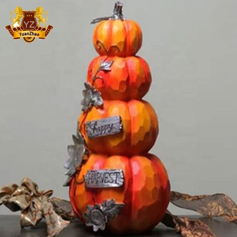 Halloween Decoration Fiberglass Pumpkin Sculpture for Sale Large Resin Pumpkin Sculpture