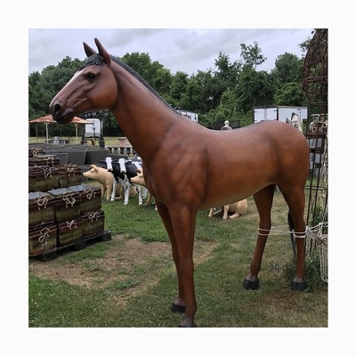 Outdoor Decoration Life Size Fiberglass Horse Sculpture Resin Garden Horse Statue For Sale