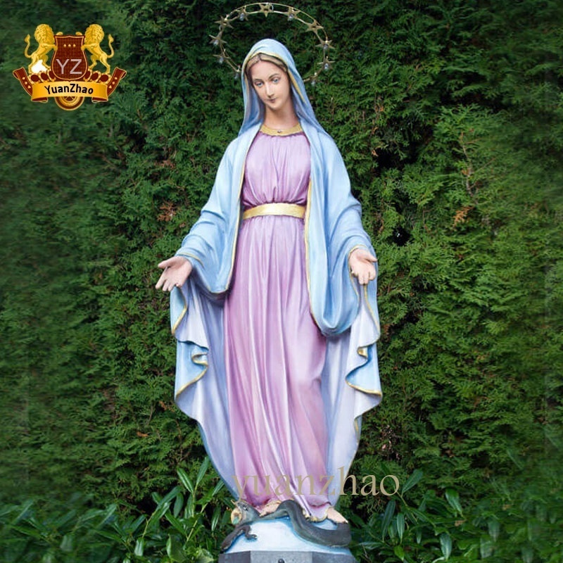 Our lady of lourdes blessed virgin mother mary catholic large grotto outdoor garden resin statue