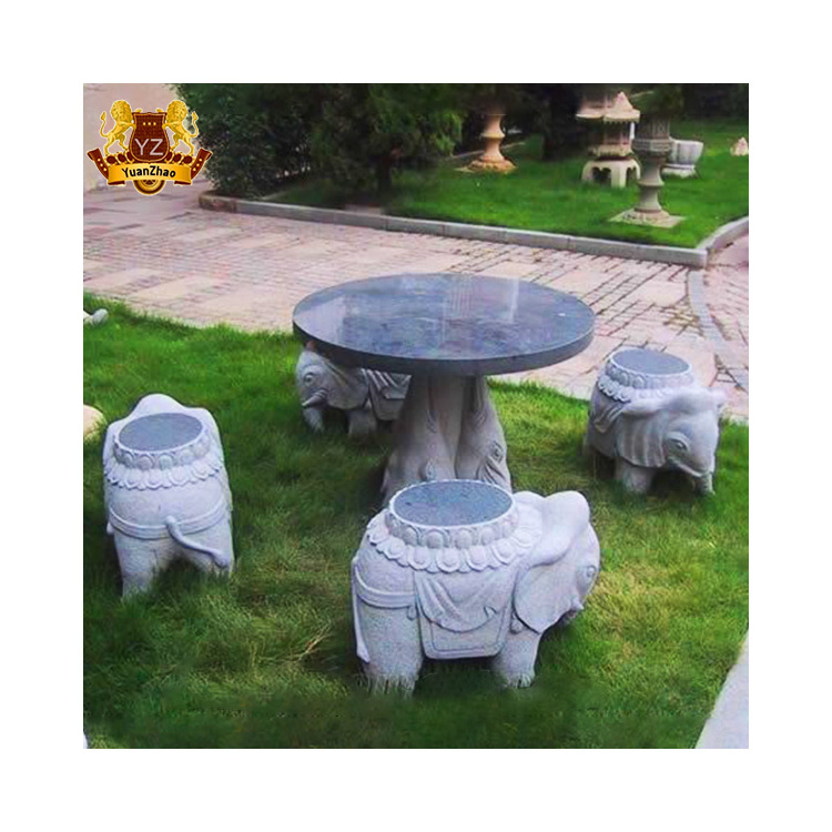 Large Outdoor Natural Marble Stone Antique Stone Garden Bench