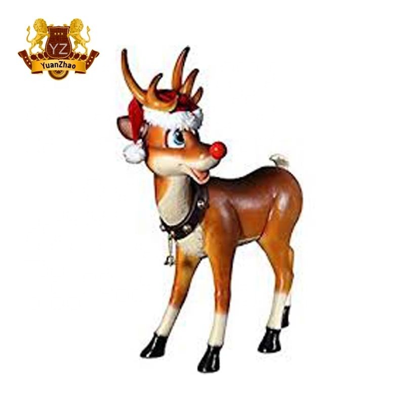 factory outlet fashion design Outdoor Playground Equipment Fiberglass Christmas Reindeer Model