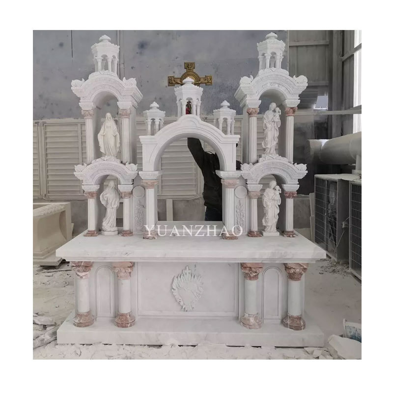 Christian Decoration Large Size Jesus Sculpture Altar Church Marble Virgin Mary Sculpture Altar