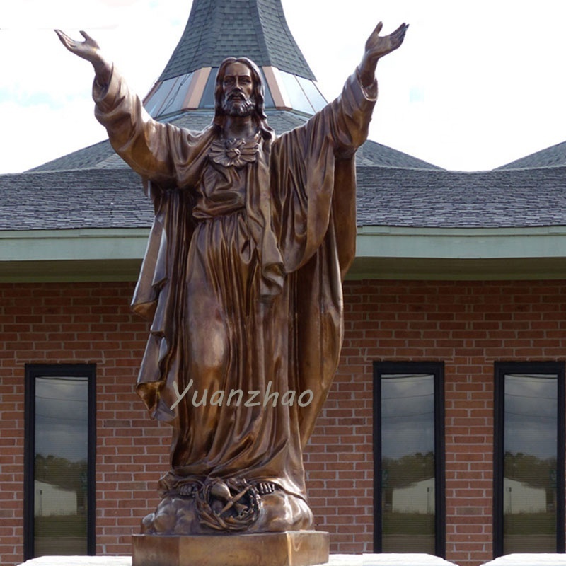 Religious Church Figure Statue Life Size Metal Bronze Christ Jesus Statue