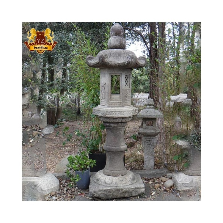 Hand-Made Japanese Lantern Marble Garden Lantern Outdoor Stone Lantern