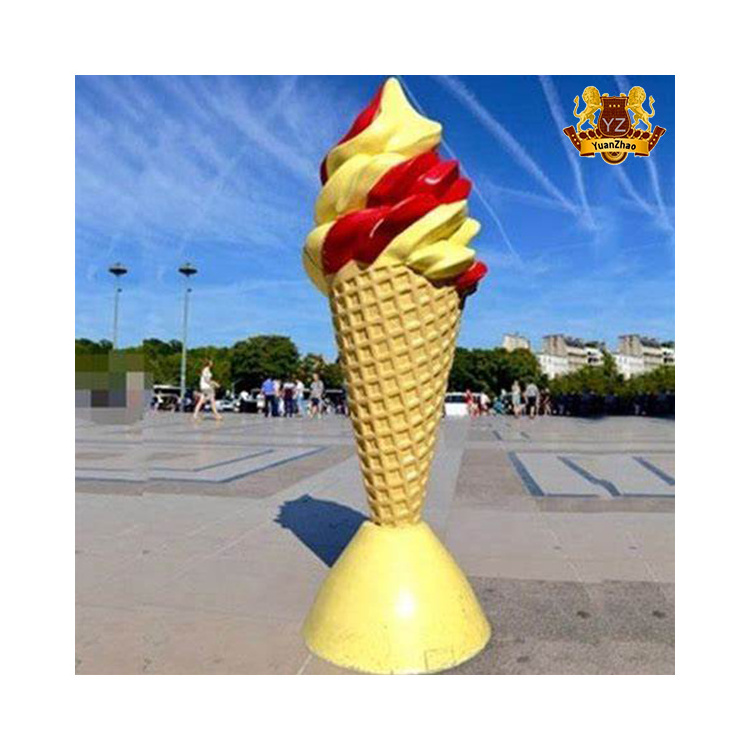 Wholesale Home Garden Decor Large Resin Ice Cream Sculpture Fiberglass Giant Ice Cream Chair For Sale