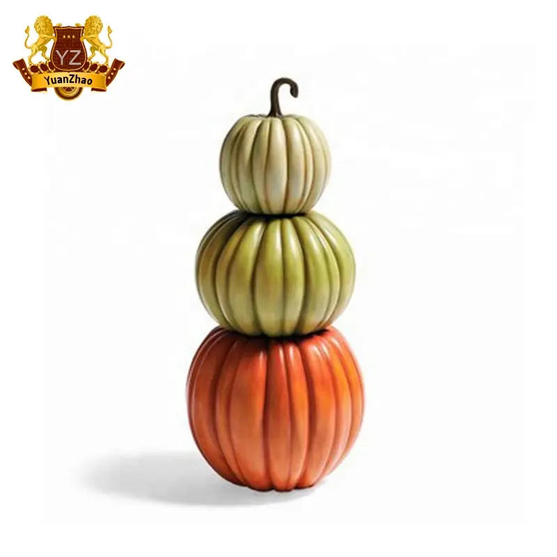 Holiday Decoration Resin Art Giant Tower Pumpkin Sculpture Fiberglass Halloween Statue For Holiday Event