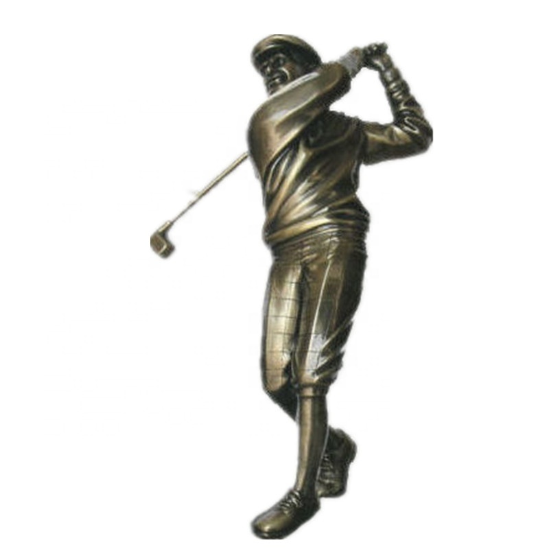 life size bronze golfer statue for sale