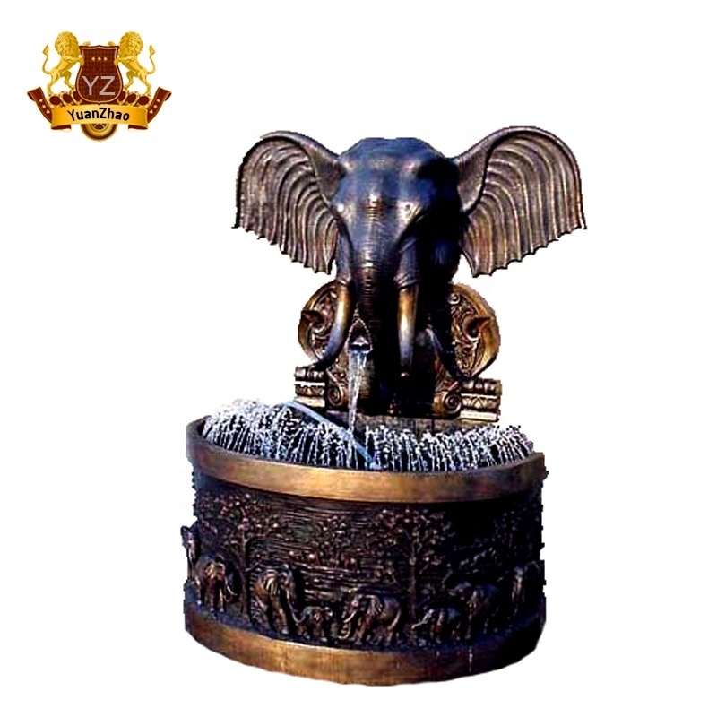 park decorative bronze water fountain elephant garden fountain for sale