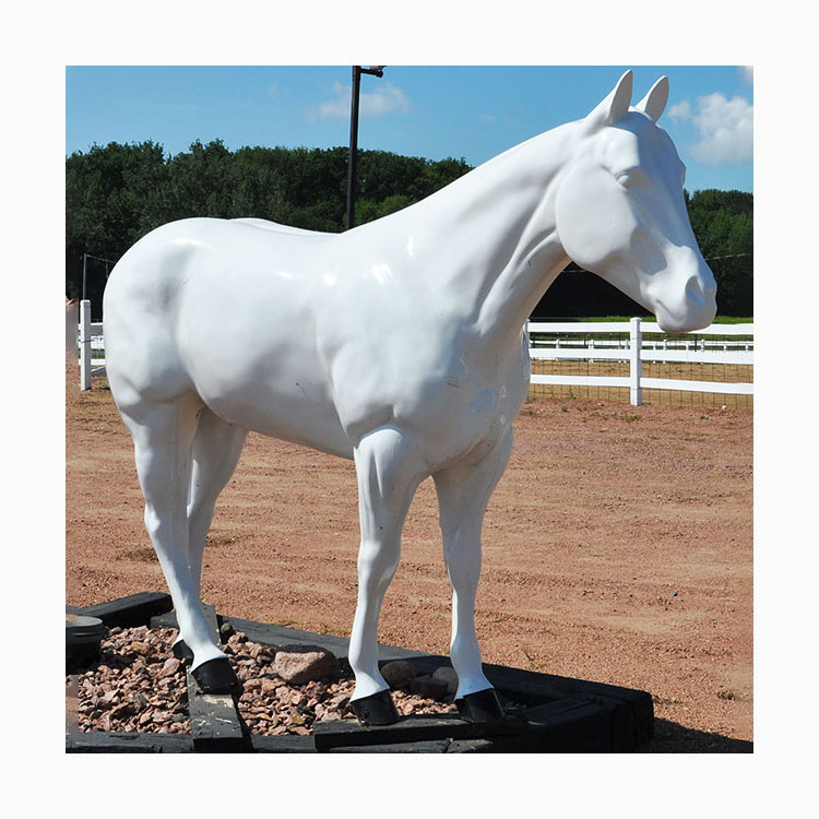 Custom High Quality Resin Crafts Animal Sculpture Life Size Resin Fiberglass Unicorn Garden Statue For Sale