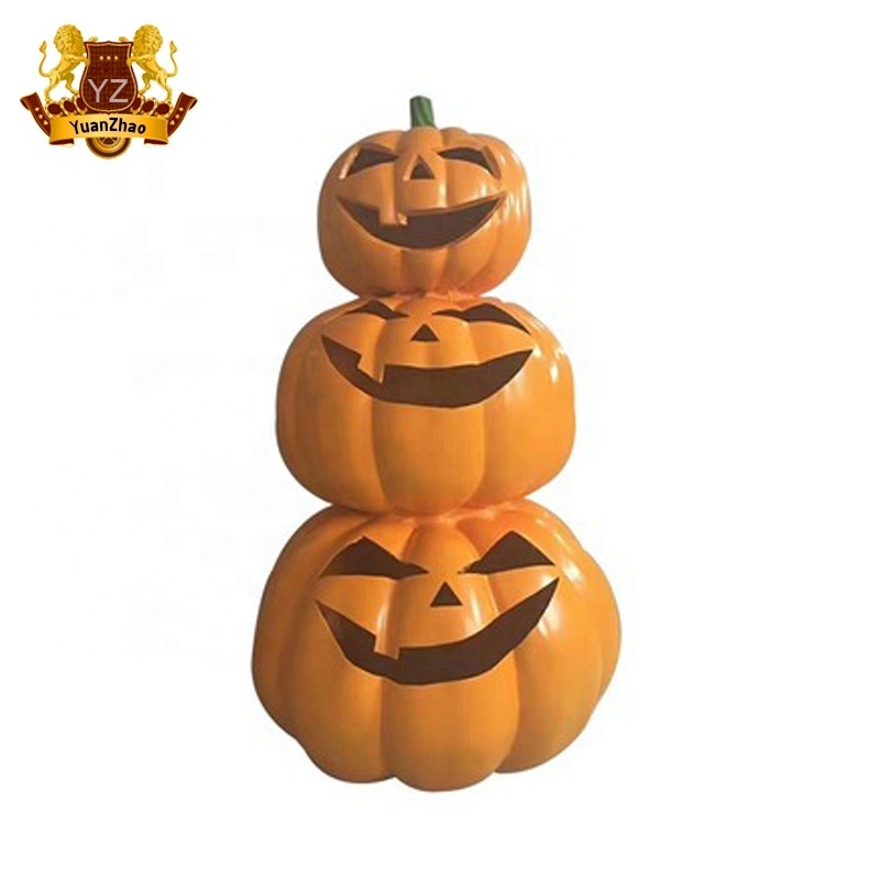 Halloween Decoration Fiberglass Pumpkin Sculpture for Sale Large Resin Pumpkin Sculpture