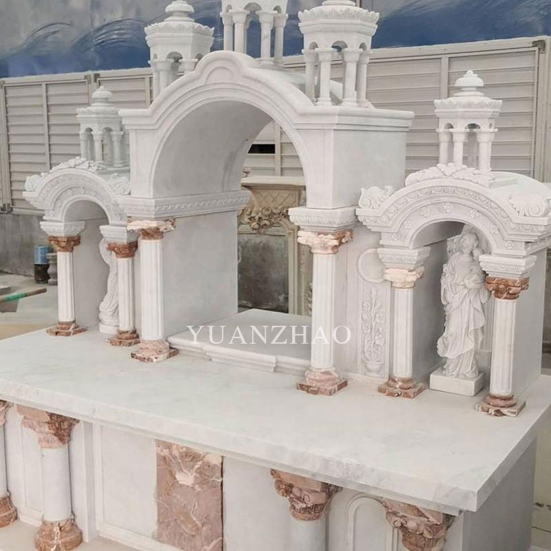 Christian Decoration Large Size Jesus Sculpture Altar Church Marble Virgin Mary Sculpture Altar