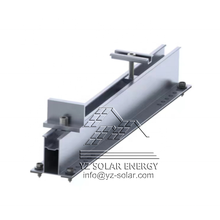 CE YZ  MOUNT Wholesale Solar Panel Supporter Aluminum Mounting Metal Roof Mini Short Rail 385mm