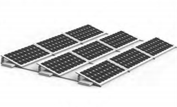 YZ Quality Certification Rooftop Pv Brackets Solar Ballast Racking East To West Flat Roof Ground Solar Mounting System