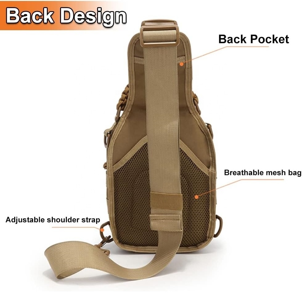 Wholesale Chest Bags for Men Tactical Sling Bag Multifunctional Sport Crossbody Bag Waterproof Camping Hiking Backpack