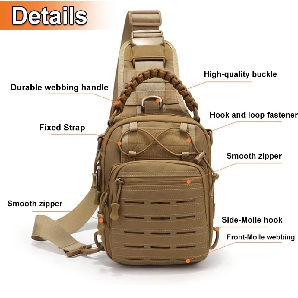 Wholesale Chest Bags for Men Tactical Sling Bag Multifunctional Sport Crossbody Bag Waterproof Camping Hiking Backpack