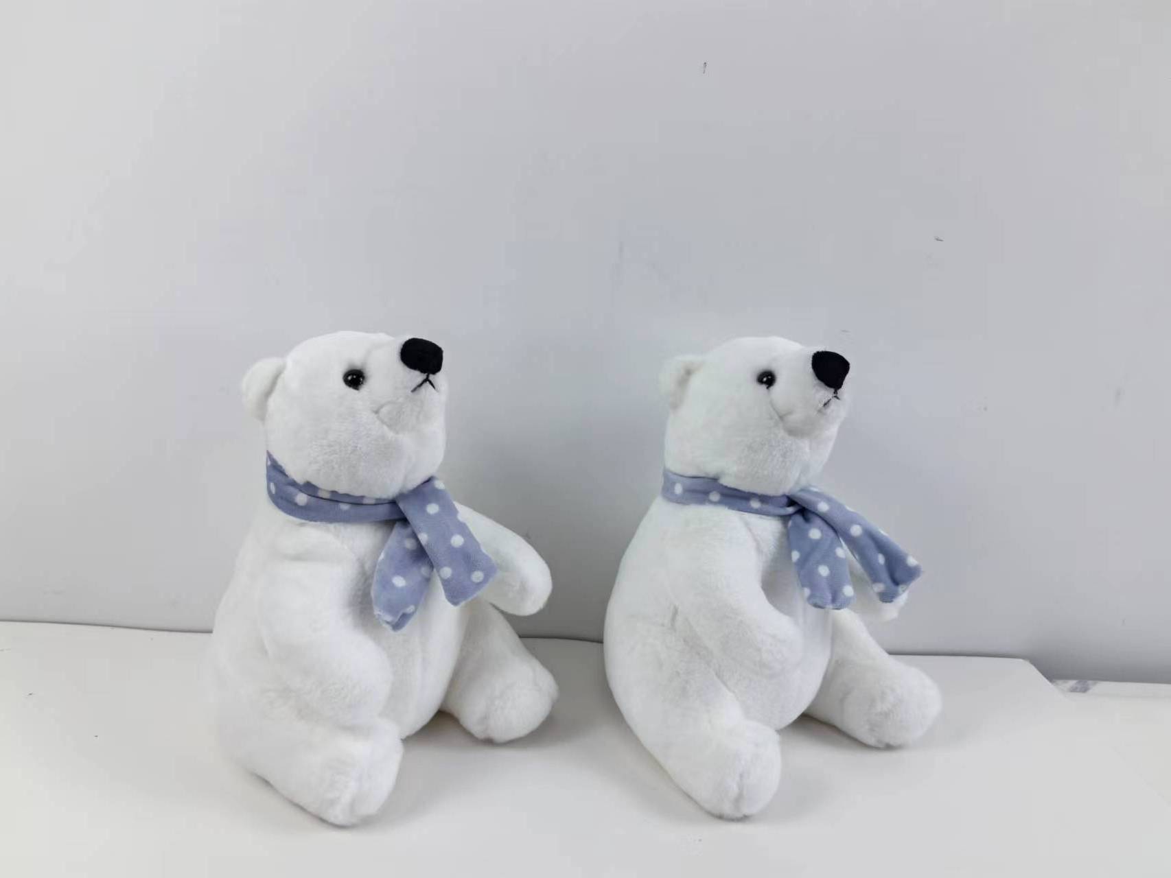 Wholesale New Design White Polar Bear plush toy with Scarf stuffed Soft Toy & Plush Polar Bear