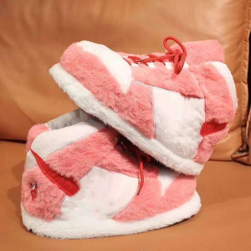 Wholesale Custom New fashion Indoor Shoes Fashion Winter thermal House Shoes Warm  Plush Sneaker Slippers