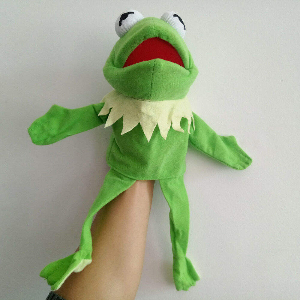 Dress up pretend kid's toy Stuffed animals cartoon plush toy cute plush cartoon animal toy green big plush frog hand puppet