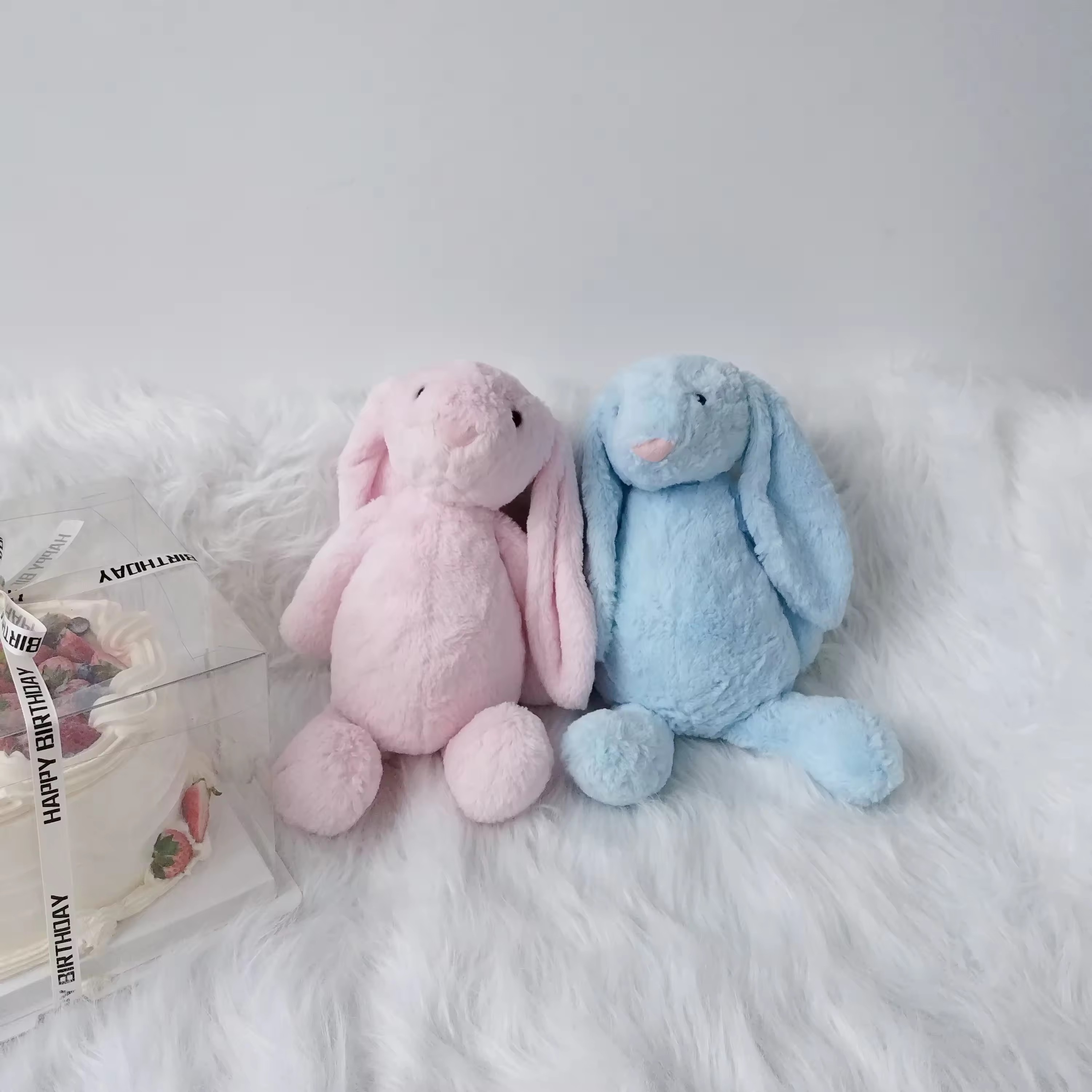 Easter Cute long eared bunny plush toys soft toys peluche weighted stuffed animals rabbit plush toy