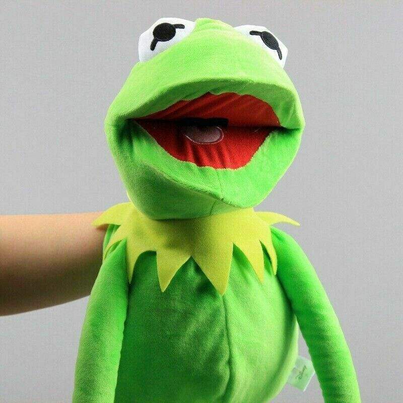 Dress up pretend kid's toy Stuffed animals cartoon plush toy cute plush cartoon animal toy green big plush frog hand puppet