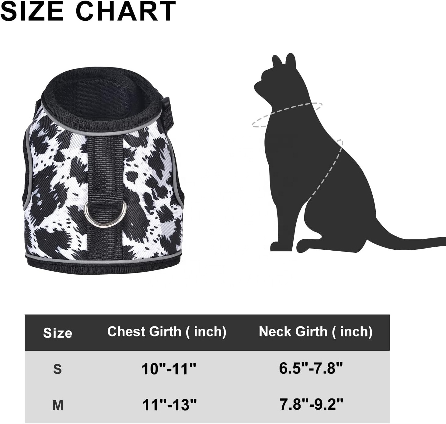 cat leash Cat Harness and Leash Escape Proof, Mesh Padded Reflective Cat Vest Harness for Kitten Walking Outdoor Adventures