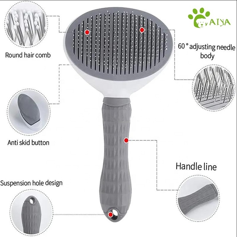 Dog and cat hair one key remove hair comb pet massage shedding remover grooming pet hair brush