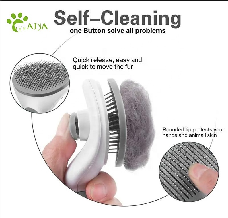 Dog and cat hair one key remove hair comb pet massage shedding remover grooming pet hair brush