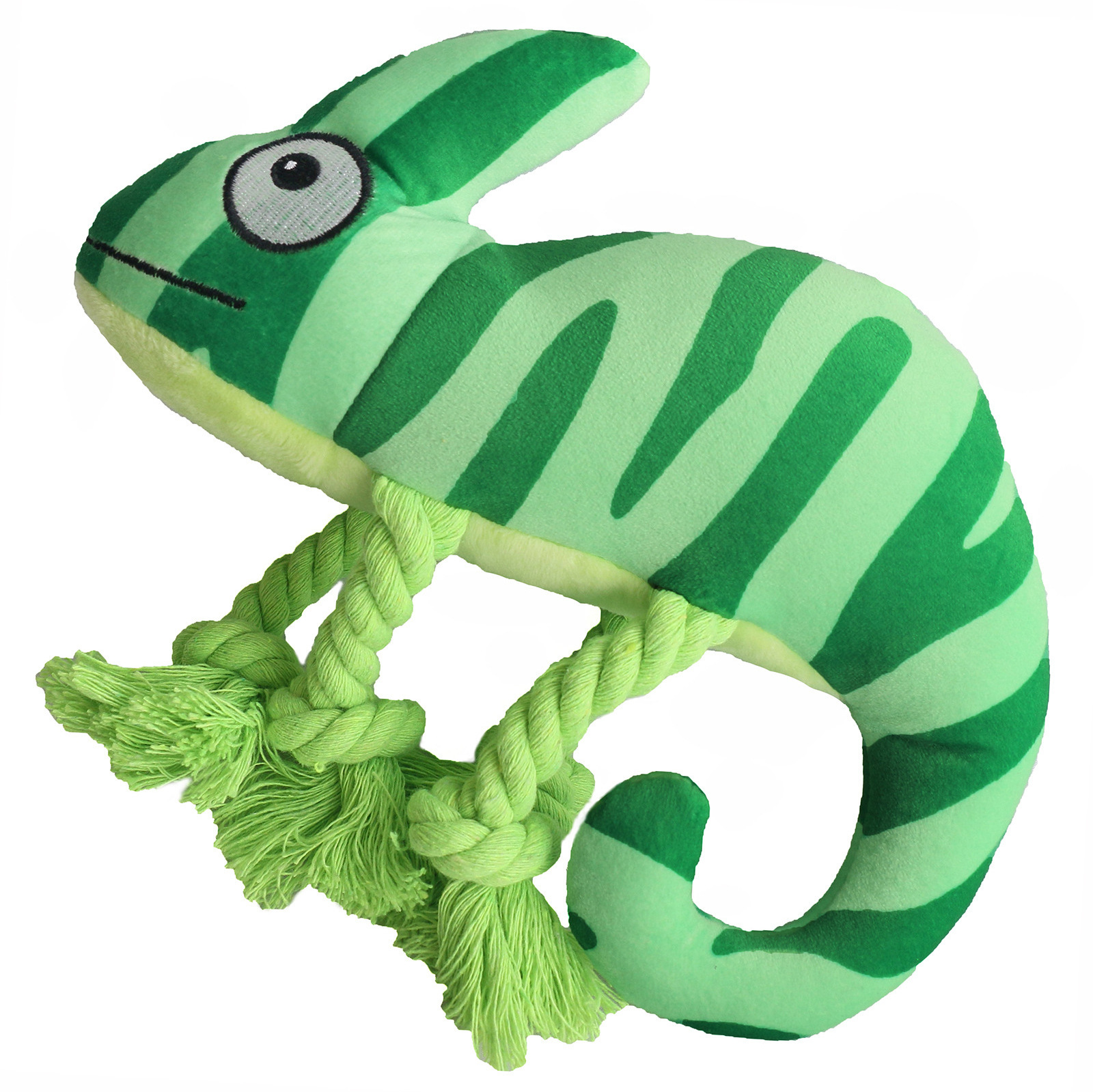 Modern Double-Layered Lizard Soft Squeaky Plush Dog Rope Chew Toy Luxury Pet Toy