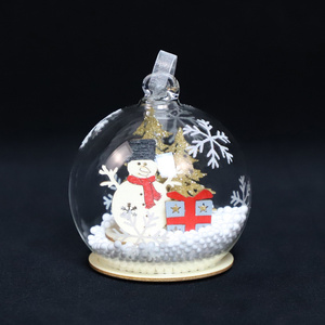 wholesale christmas iridescent glass ball figurine cheap glass christmas hanging balls ornaments for cars