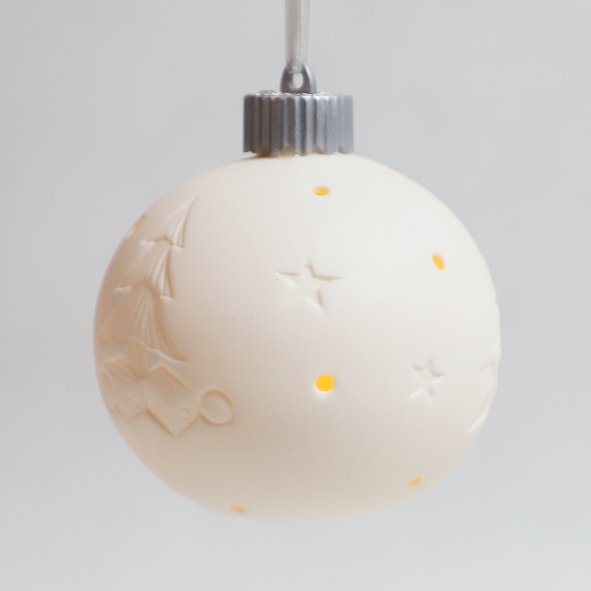 christmas decoration supplies ceramic ornaments hanging christmas ball led baubles wholesale