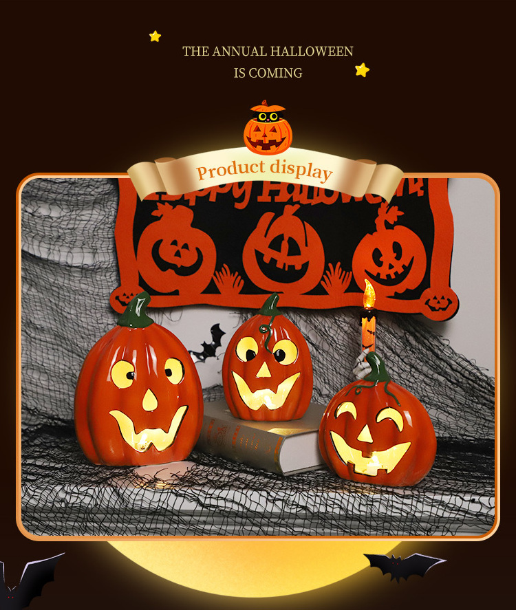 Wholesale Party Decor Foam Pumpkins Home Decoration Artificial Craft Halloween Ceramic Pumpkin