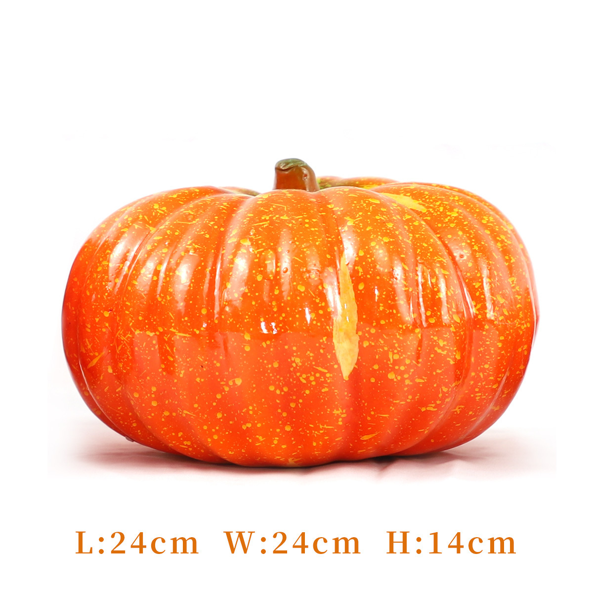 2024  Large Orange Plastic Foam Pumpkin Hand Painted Harvest Festival Autumn Imitation Pumpkin Thanksgiving Party Home Decor