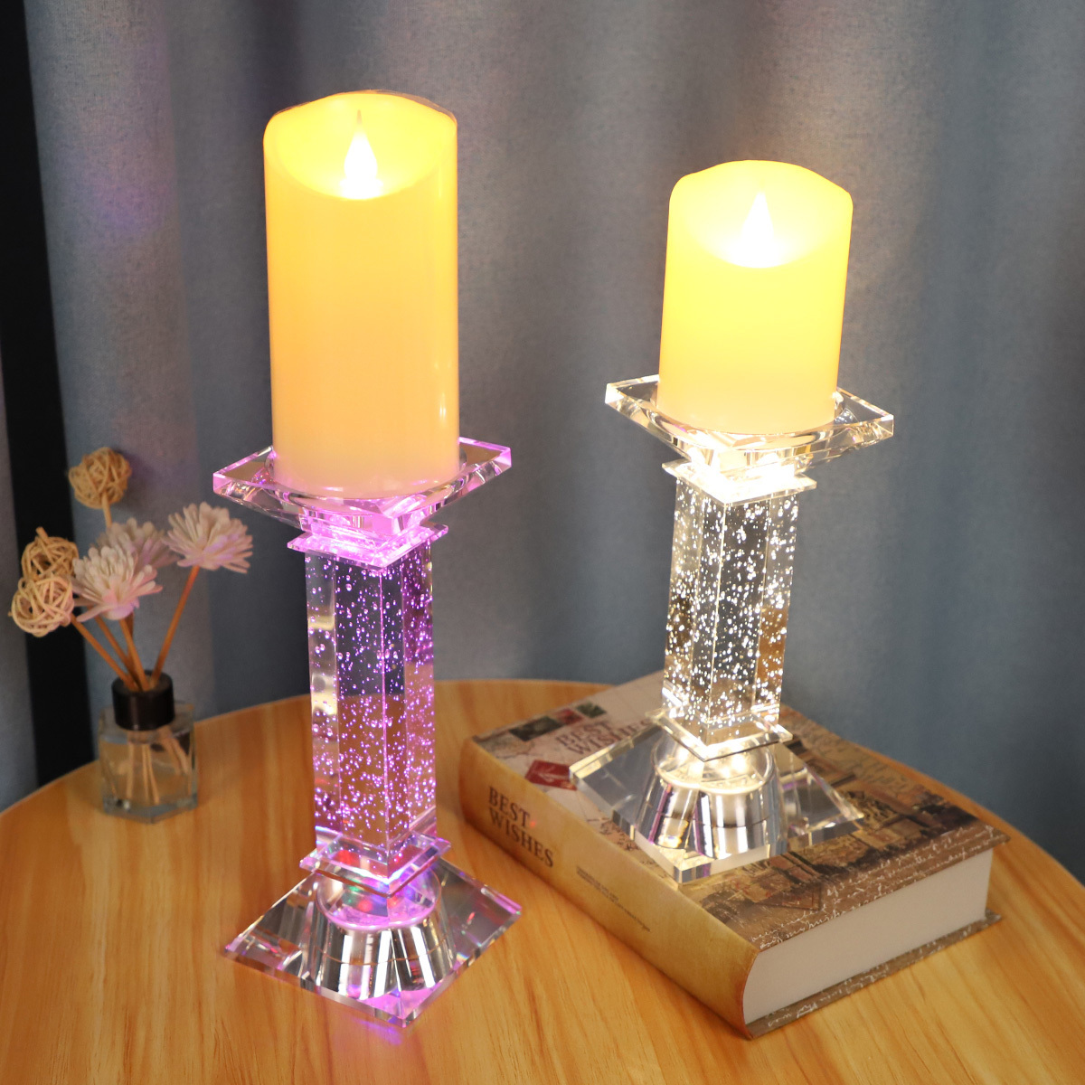 wholesale glass votive high quality crystal candle holders tall crystal candelabra wedding centerpieces