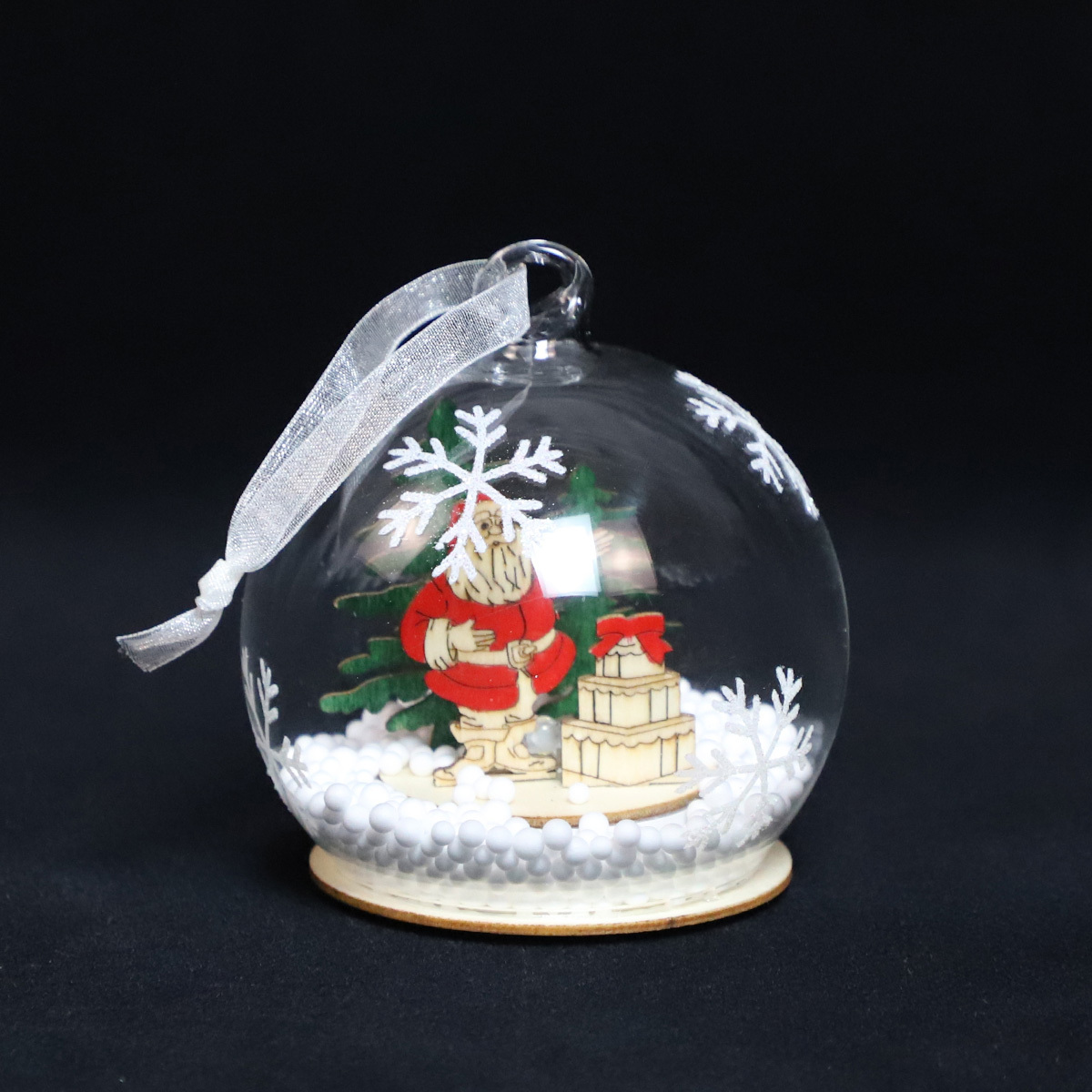 wholesale christmas iridescent glass ball figurine cheap glass christmas hanging balls ornaments for cars