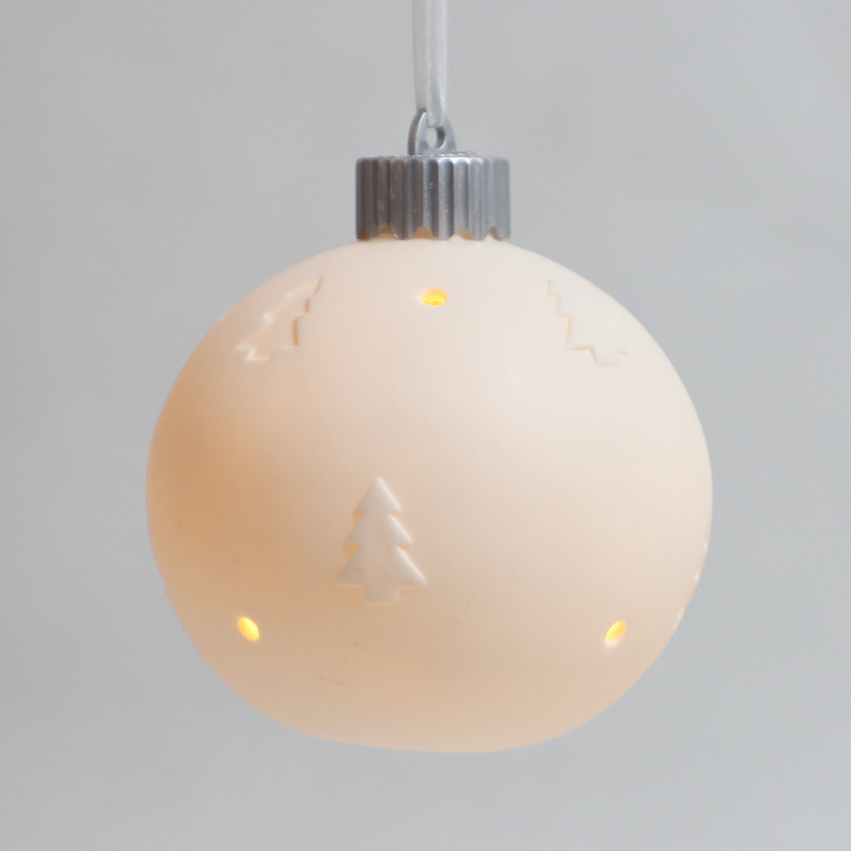 christmas decoration supplies ceramic ornaments hanging christmas ball led baubles wholesale