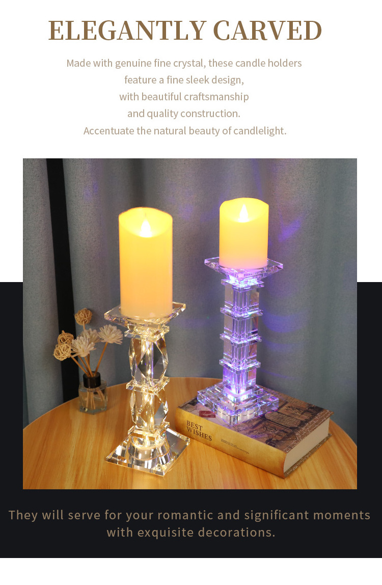 wholesale glass votive high quality crystal candle holders tall crystal candelabra wedding centerpieces